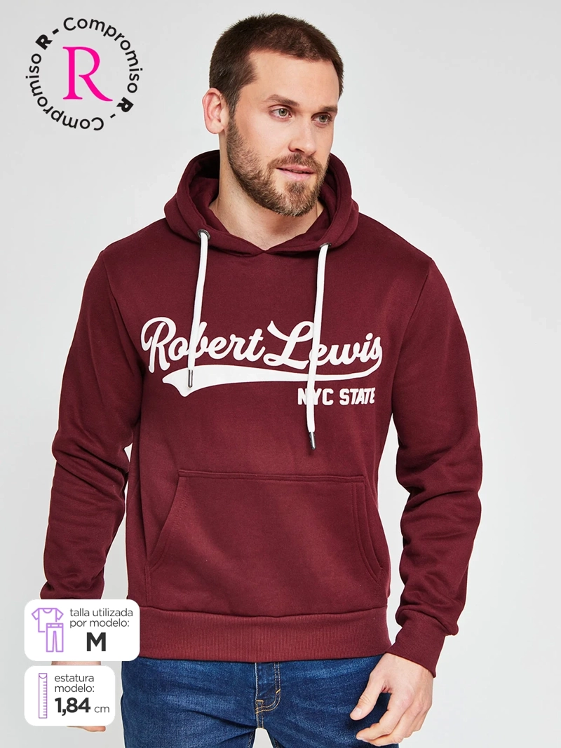 POLERÓN HOMBRE ROBERT LEWIS ALGODÓN HOODIE ESTAMPADO - 1