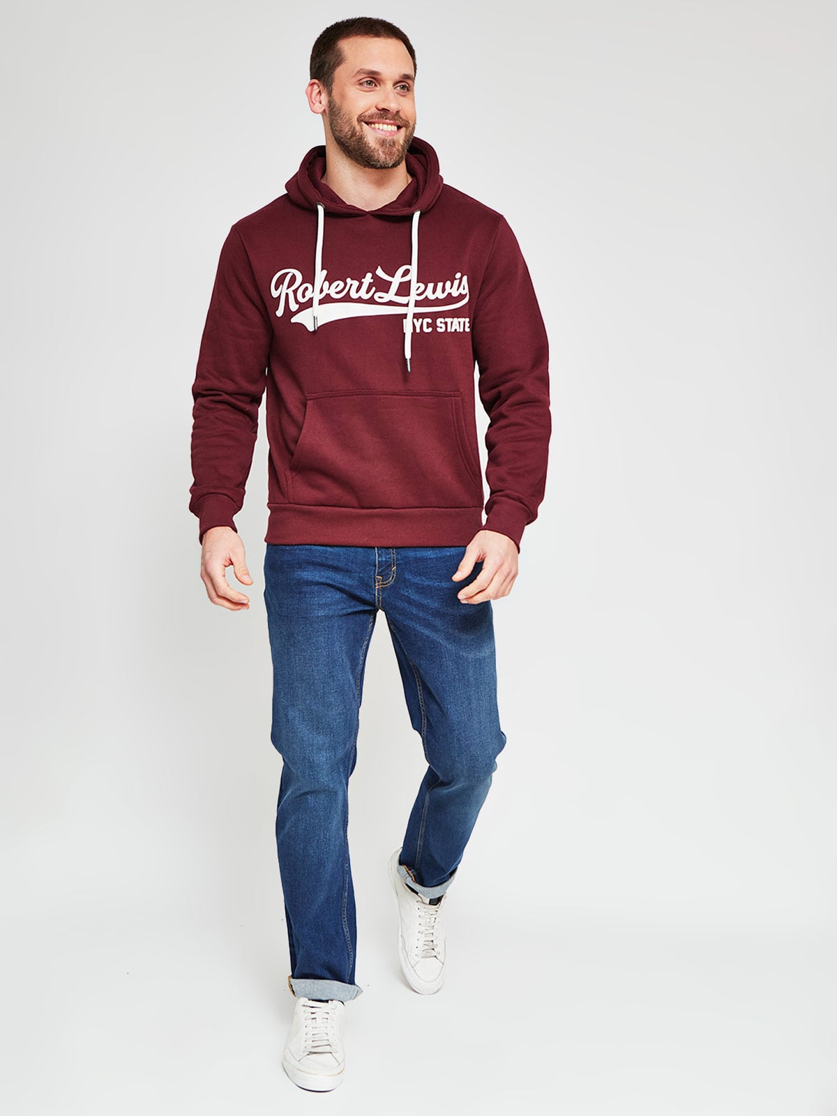 POLERÓN HOMBRE ROBERT LEWIS ALGODÓN HOODIE ESTAMPADO - 4