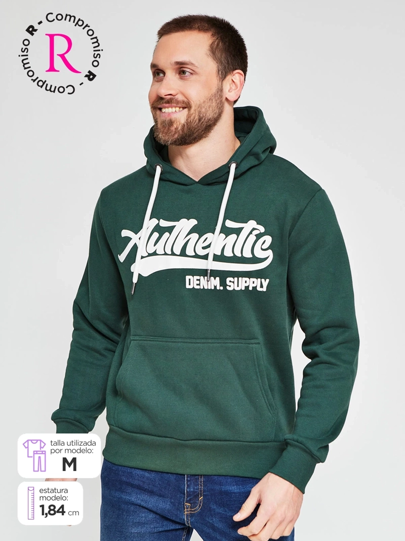 POLERÓN HOMBRE ROBERT LEWIS ALGODÓN HOODIE ESTAMPADO - 1