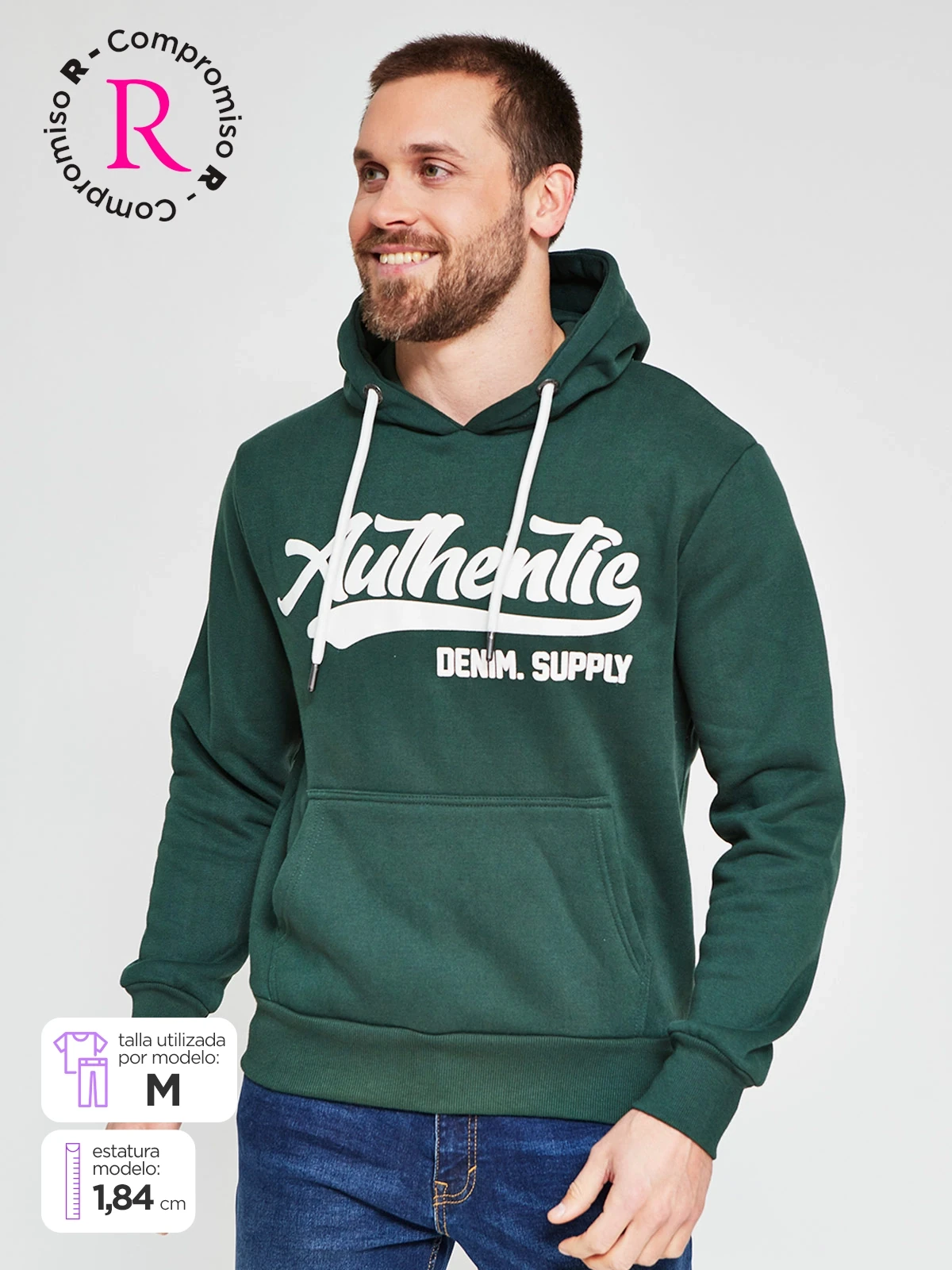 POLERÓN HOMBRE ROBERT LEWIS ALGODÓN HOODIE ESTAMPADO
