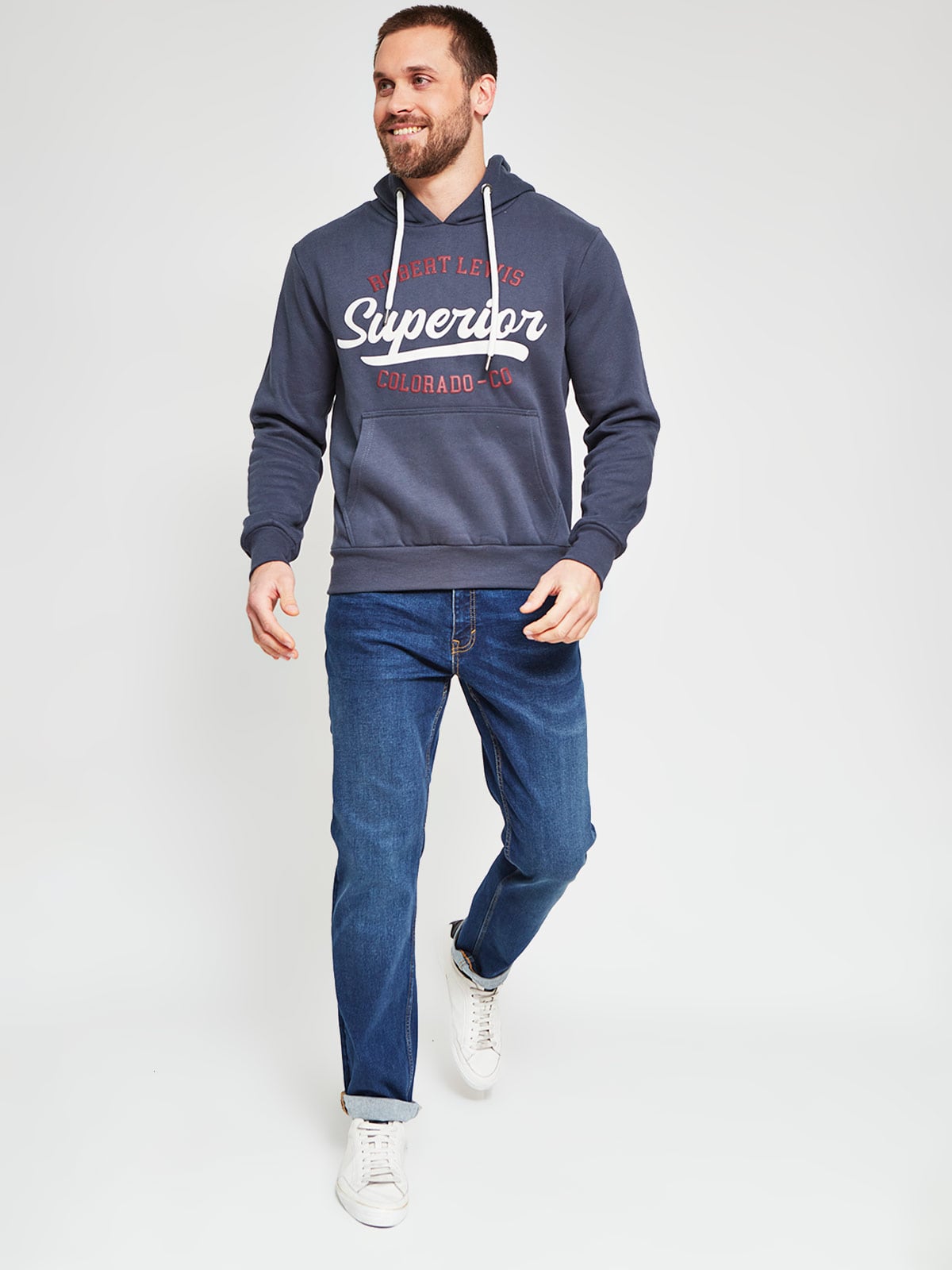 POLERÓN HOMBRE ROBERT LEWIS ALGODÓN HOODIE ESTAMPADO - 4