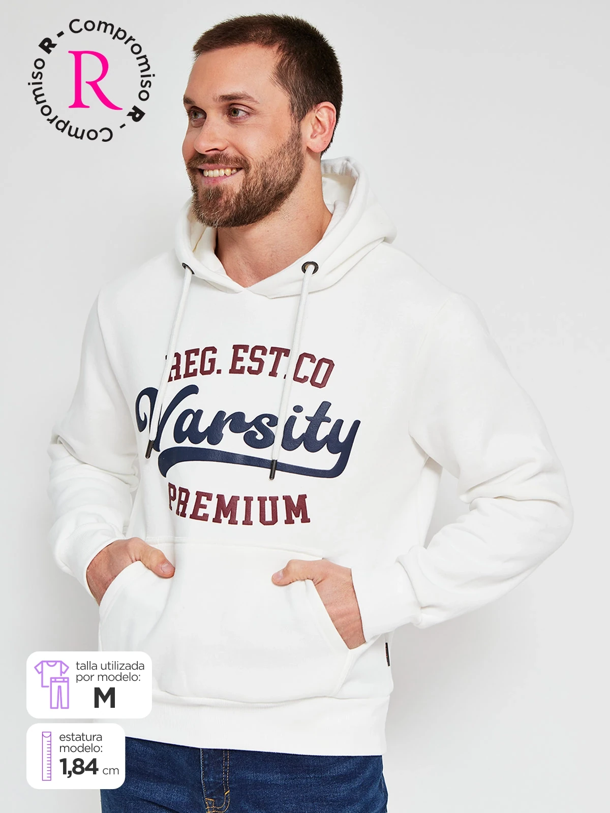POLERÓN HOMBRE ROBERT LEWIS ALGODÓN HOODIE ESTAMPADO