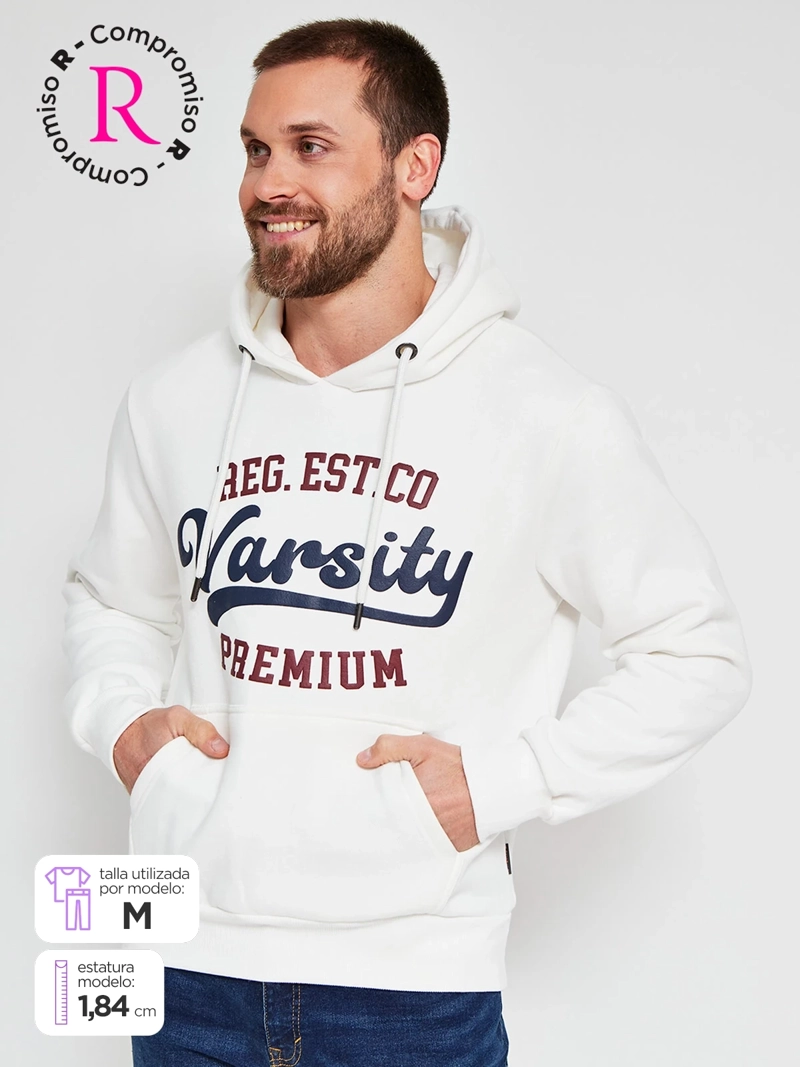 POLERÓN HOMBRE ROBERT LEWIS ALGODÓN HOODIE ESTAMPADO - 1