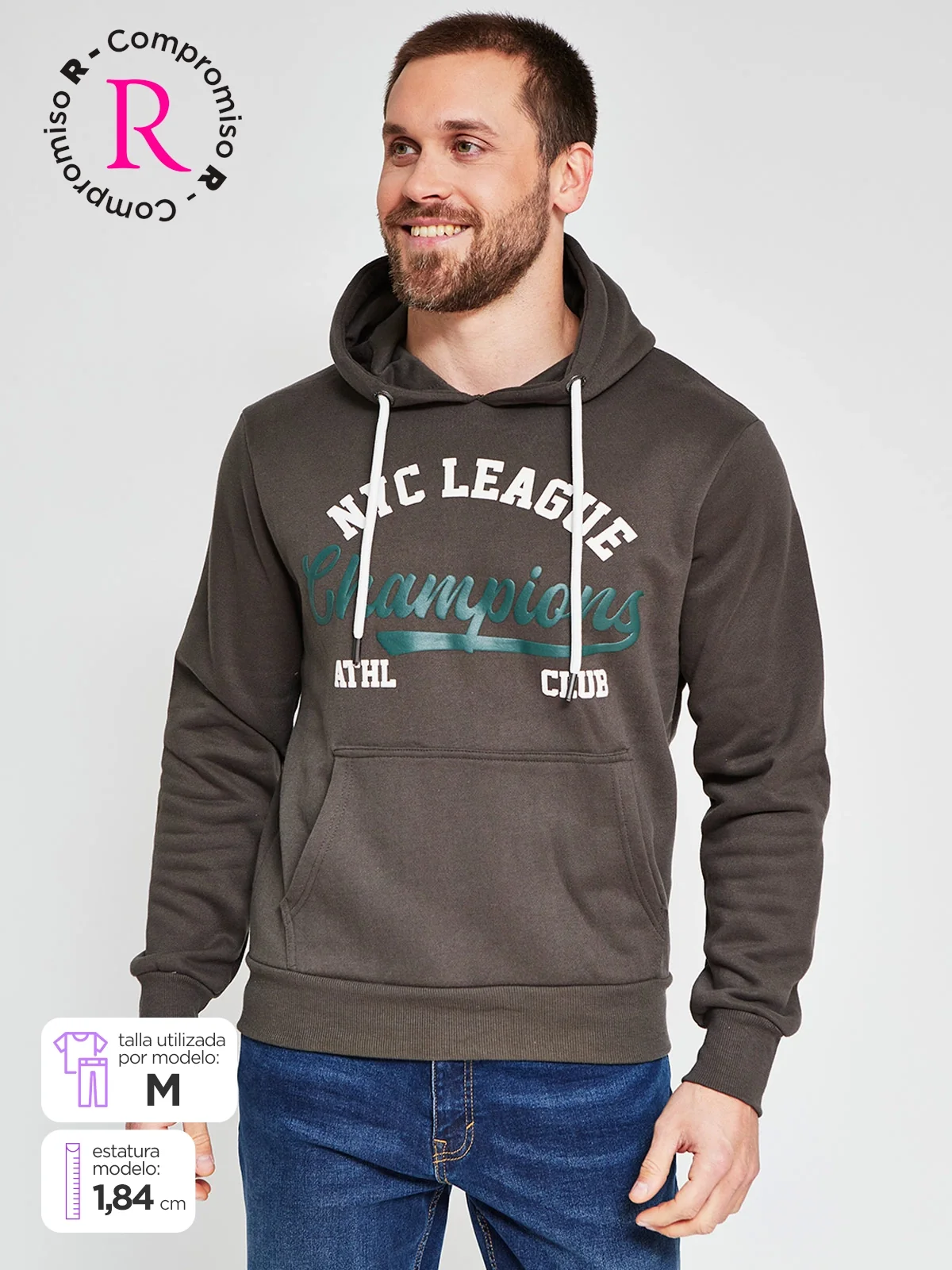 POLERÓN HOMBRE ROBERT LEWIS ALGODÓN HOODIE ESTAMPADO