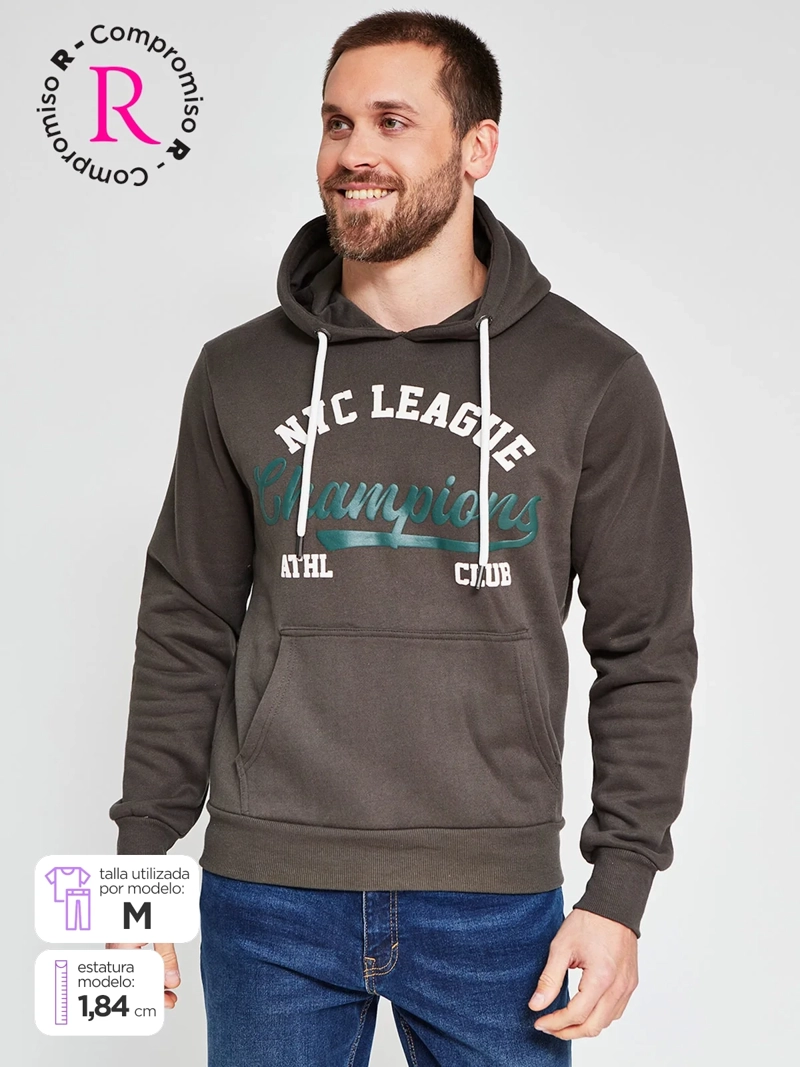 POLERÓN HOMBRE ROBERT LEWIS ALGODÓN HOODIE ESTAMPADO - 1