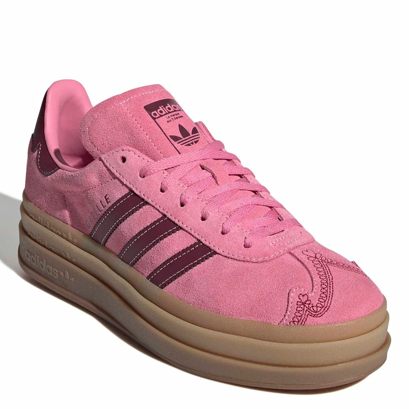 ZAPATILLAS MUJER ADIDAS CASUALES ROSADO GAZELLE BOLD CUERO - 2
