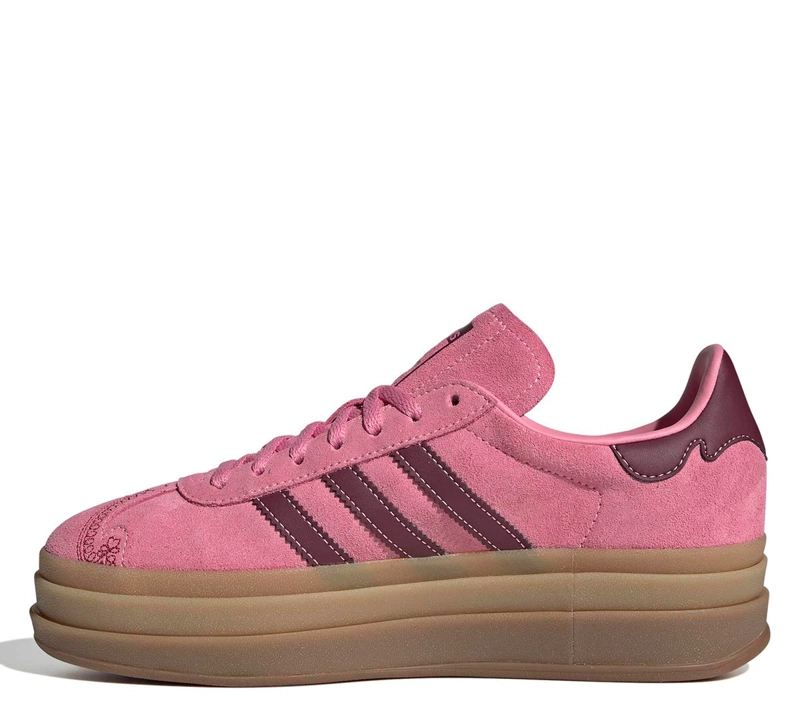 ZAPATILLAS MUJER ADIDAS CASUALES ROSADO GAZELLE BOLD CUERO - 3