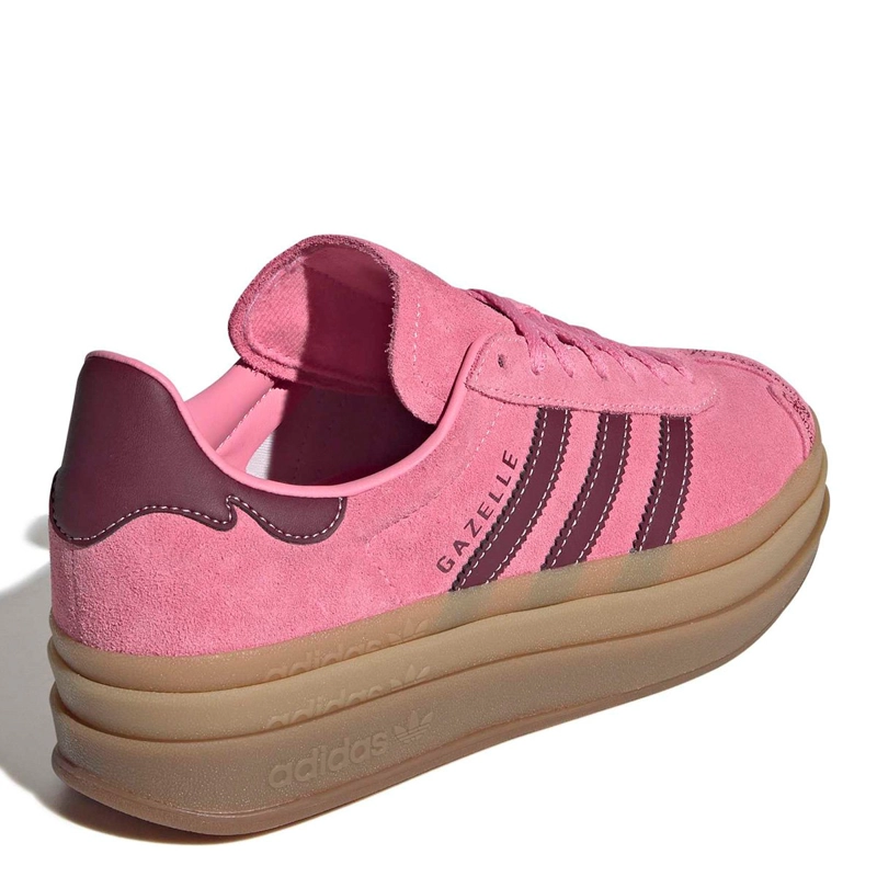ZAPATILLAS MUJER ADIDAS CASUALES ROSADO GAZELLE BOLD CUERO - 4