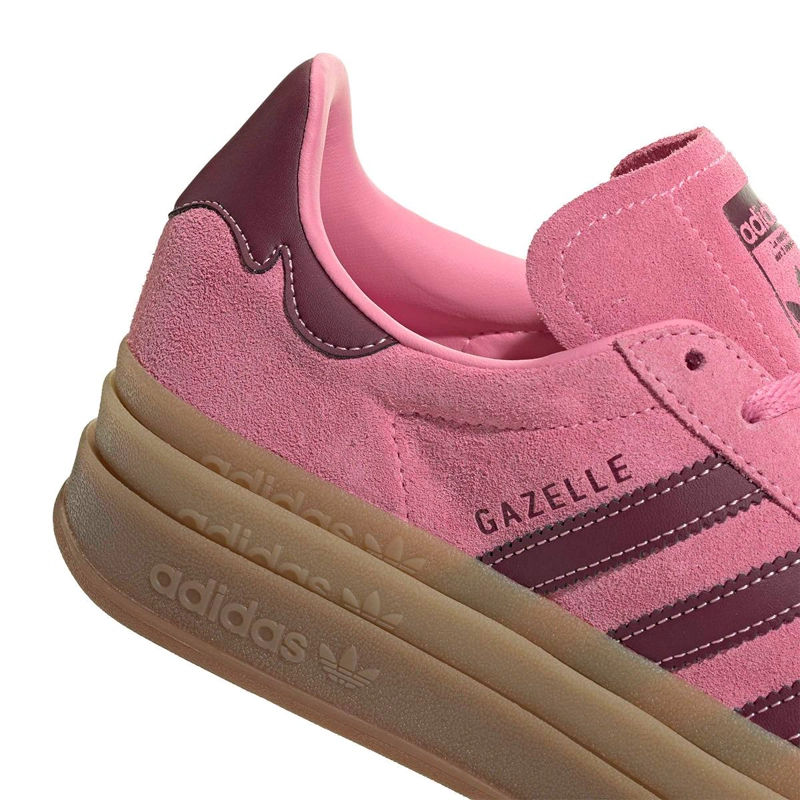 ZAPATILLAS MUJER ADIDAS CASUALES ROSADO GAZELLE BOLD CUERO - 8