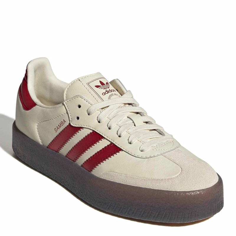 ZAPATILLAS MUJER ADIDAS CASUALES BLANCO SAMBAE CUERO - 2