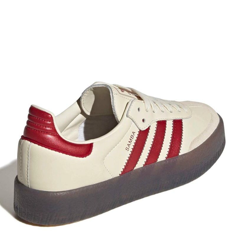 ZAPATILLAS MUJER ADIDAS CASUALES BLANCO SAMBAE CUERO - 4
