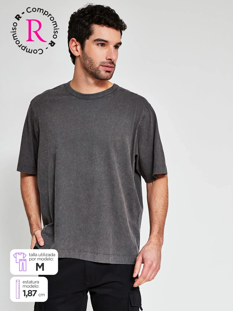 POLERA HOMBRE BARBADOS ALGODÓN MANGA CORTA OVERSIZE - 1