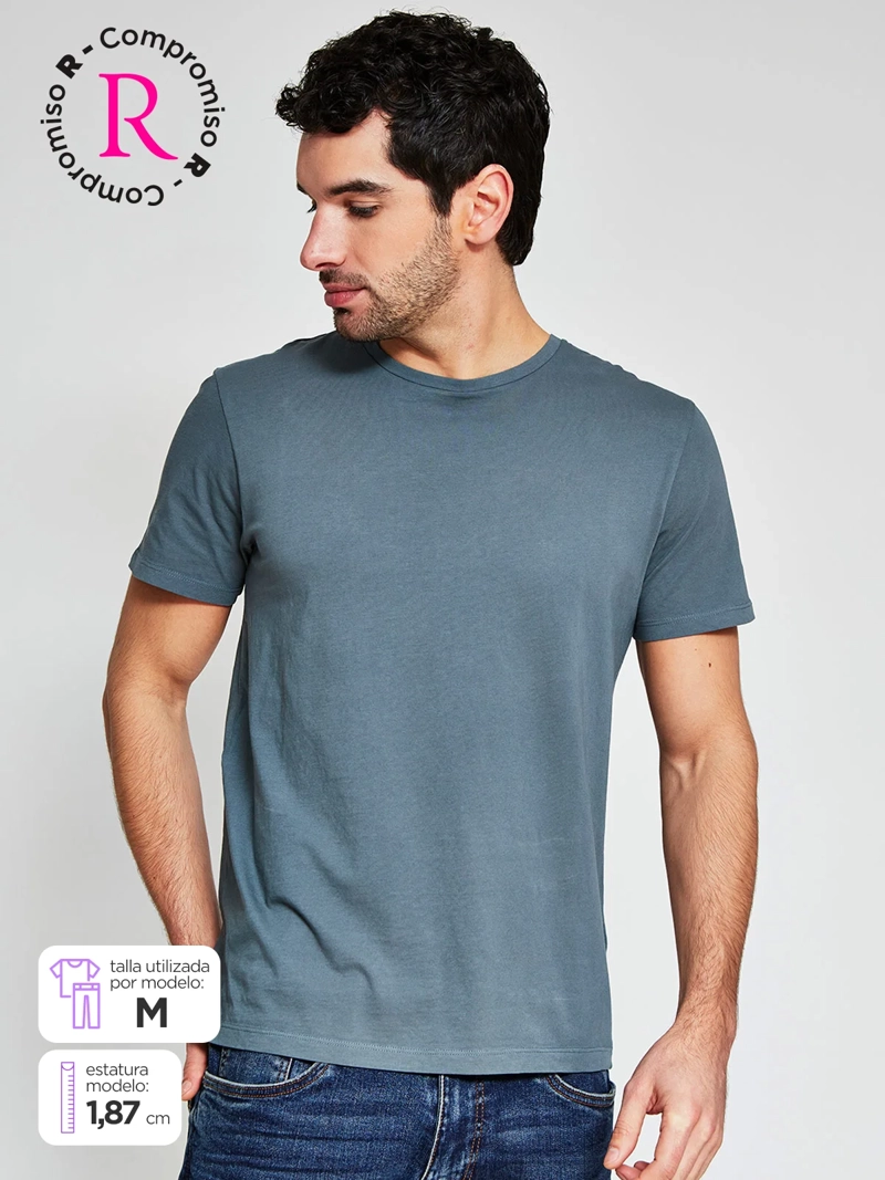 POLERA HOMBRE BARBADOS ALGODÓN MANGA CORTA BÁSICA