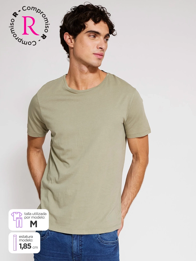 POLERA HOMBRE BARBADOS ALGODÓN MANGA CORTA BÁSICA - 1
