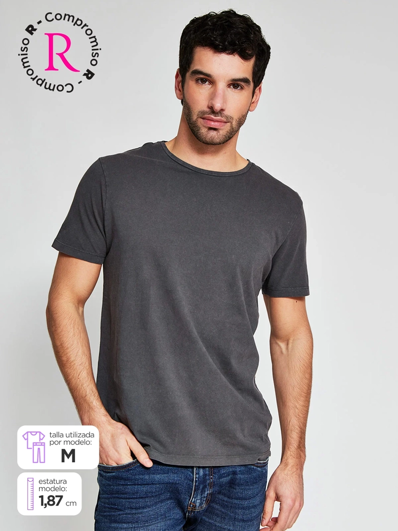 POLERA HOMBRE BARBADOS ALGODÓN MANGA CORTA BÁSICA - 1