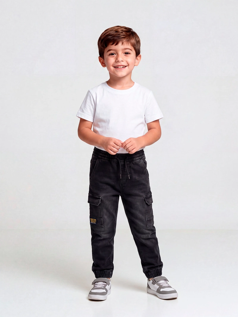 JEANS NIÑO HARVEST JOGGER CINTURA ELASTICADA - 1