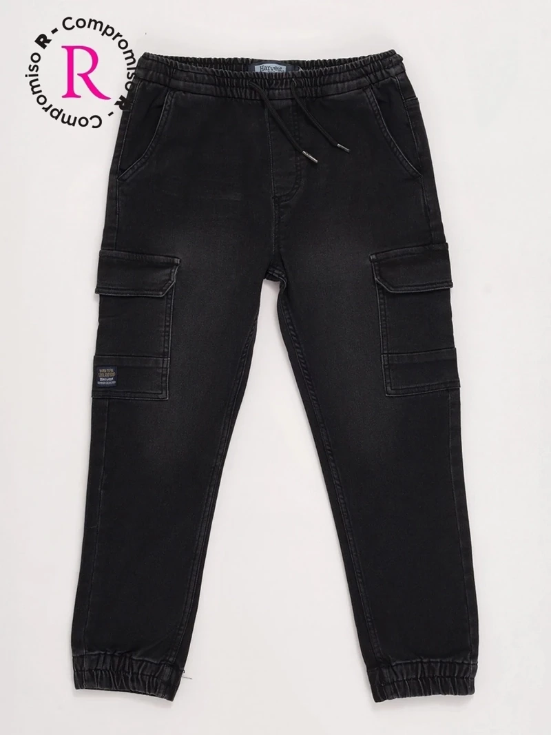 JEANS NIÑO HARVEST JOGGER CINTURA ELASTICADA - 3