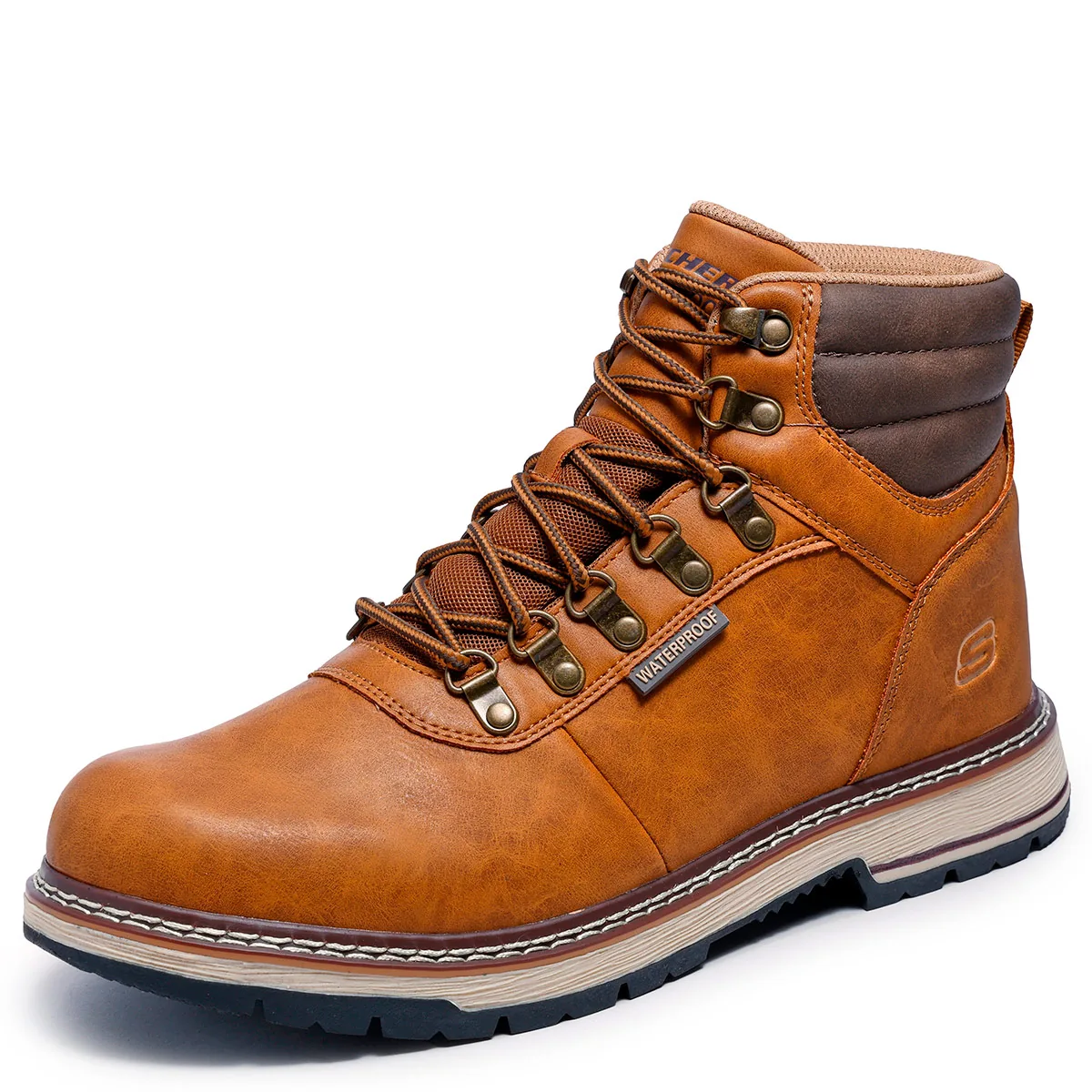 BOTINES HOMBRE SKECHERS CASUAL CAFÉ CORADO - 4