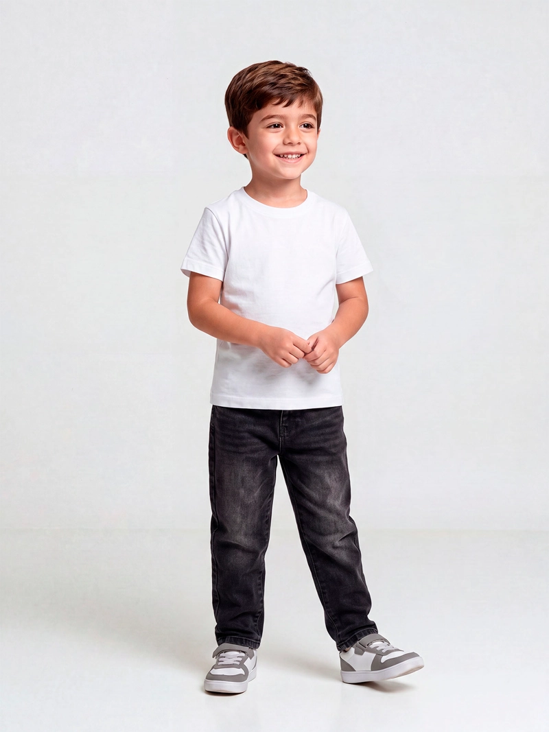 JEANS NIÑO HARVEST BAGGY CINTURA SEMIELASTICADA - 1