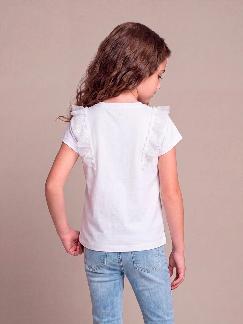 POLERA MANGA CORTA NIÑA HARVEST TULLE - 2