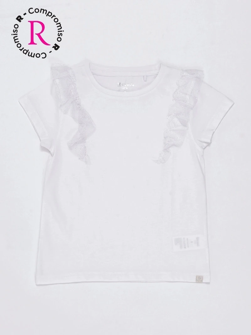 POLERA MANGA CORTA NIÑA HARVEST TULLE - 3