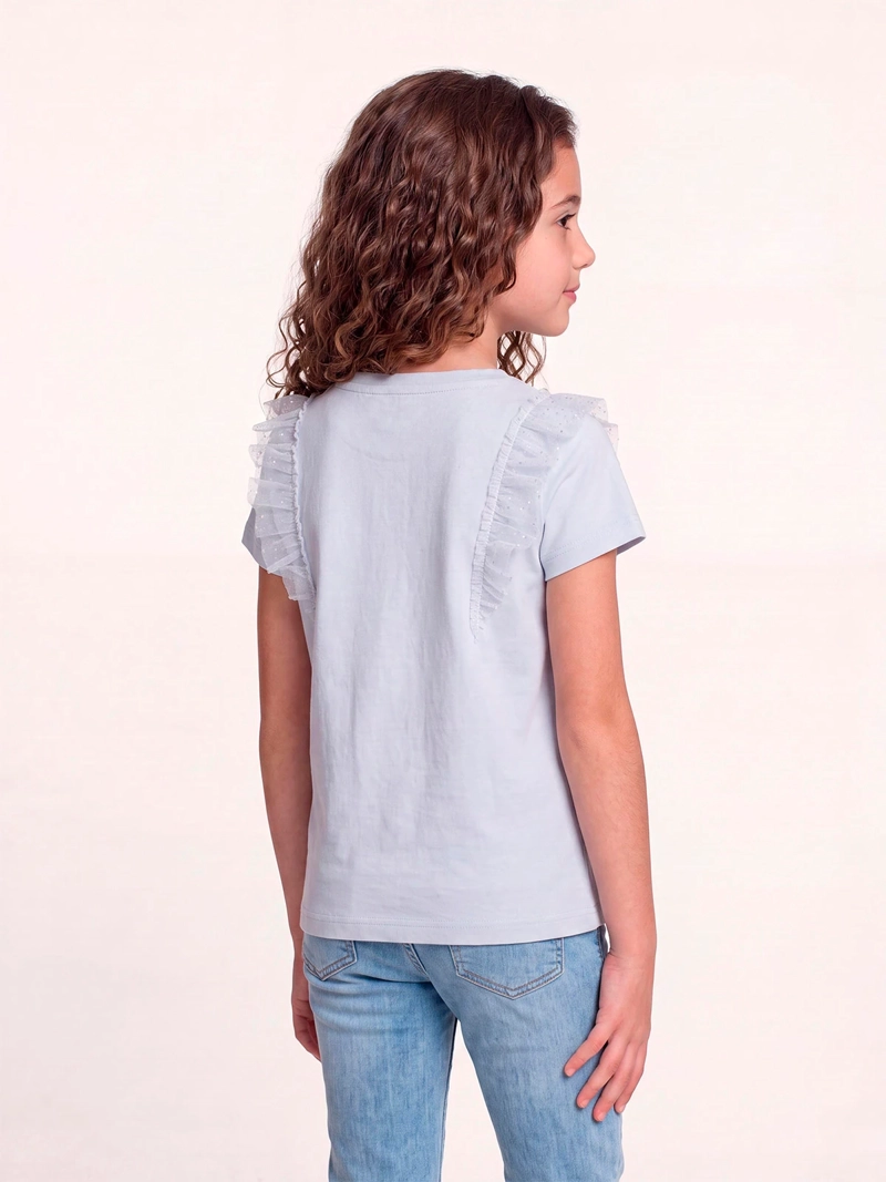 POLERA MANGA CORTA NIÑA HARVEST TULLE - 2