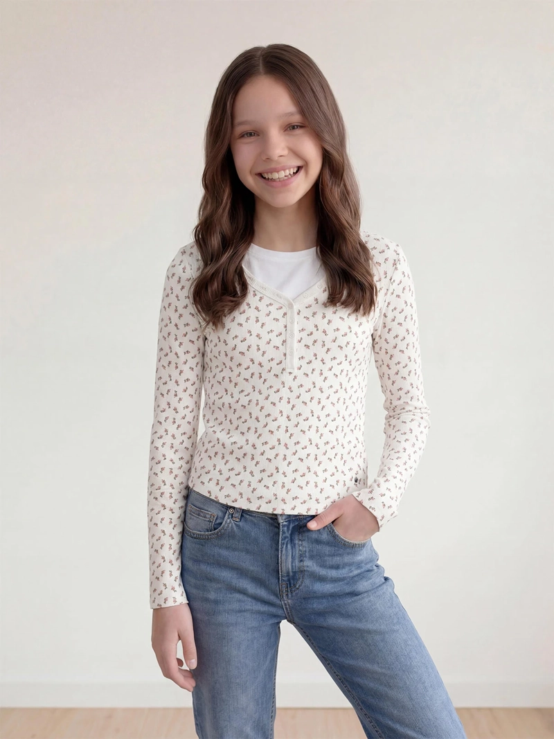 POLERA MANGA LARGA NIÑA INDEX TEEN  - 1