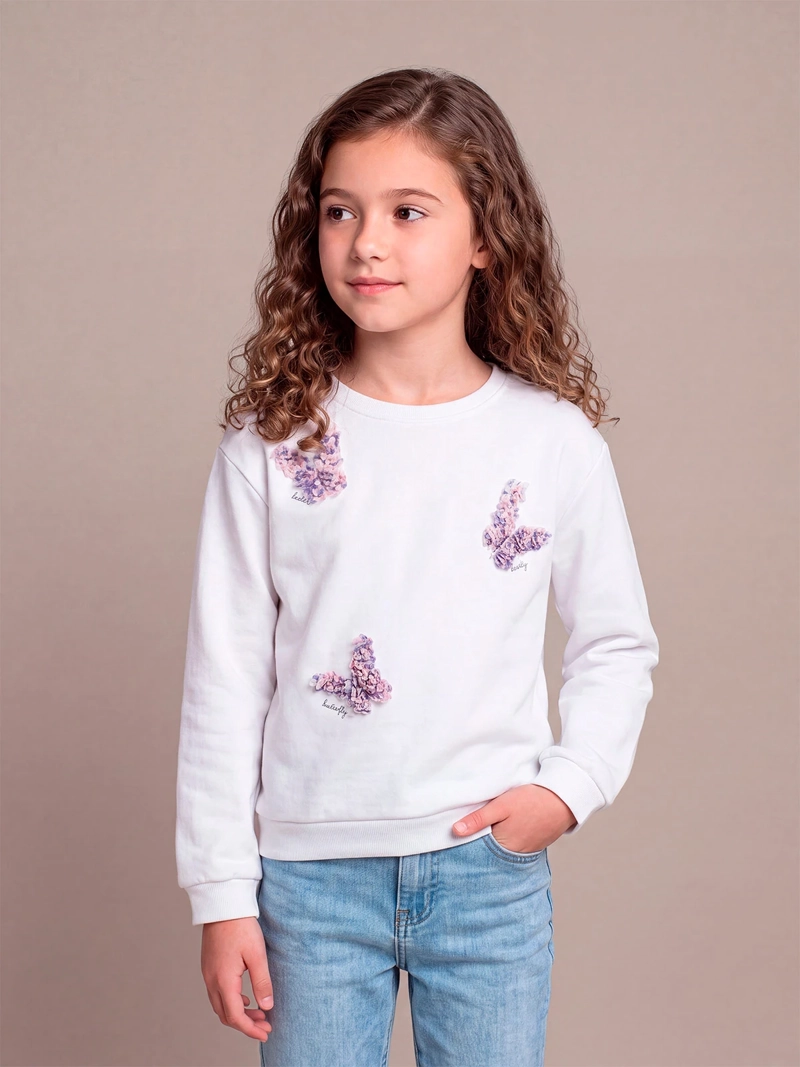 POLERÓN NIÑA HARVEST APLICACIÓN PÉTALOS - 1