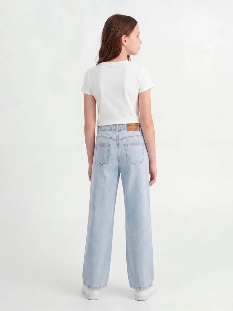 JEANS NIÑA INDEX TEEN ALGODÓN WIDE RASGADO - 2