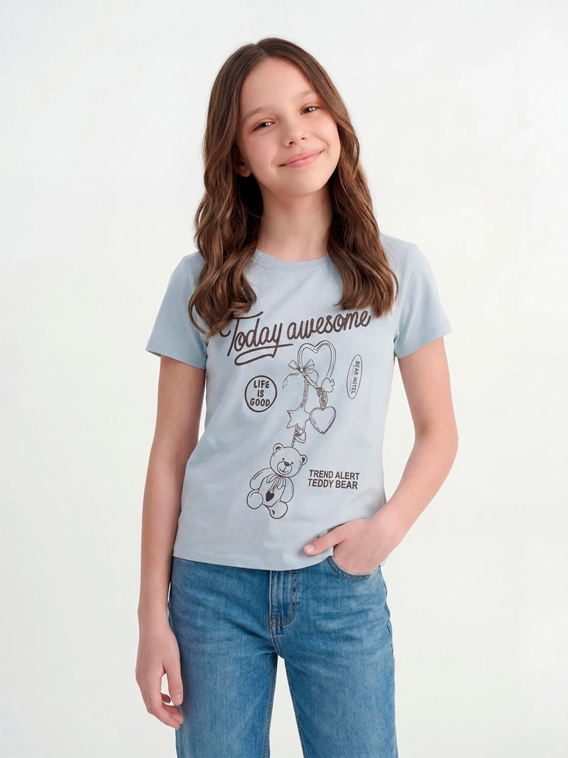 POLERA NIÑA INDEX TEEN ALGODÓN MANGA CORTA PRINT - 1