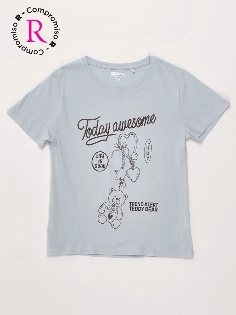 POLERA NIÑA INDEX TEEN ALGODÓN MANGA CORTA PRINT - 3