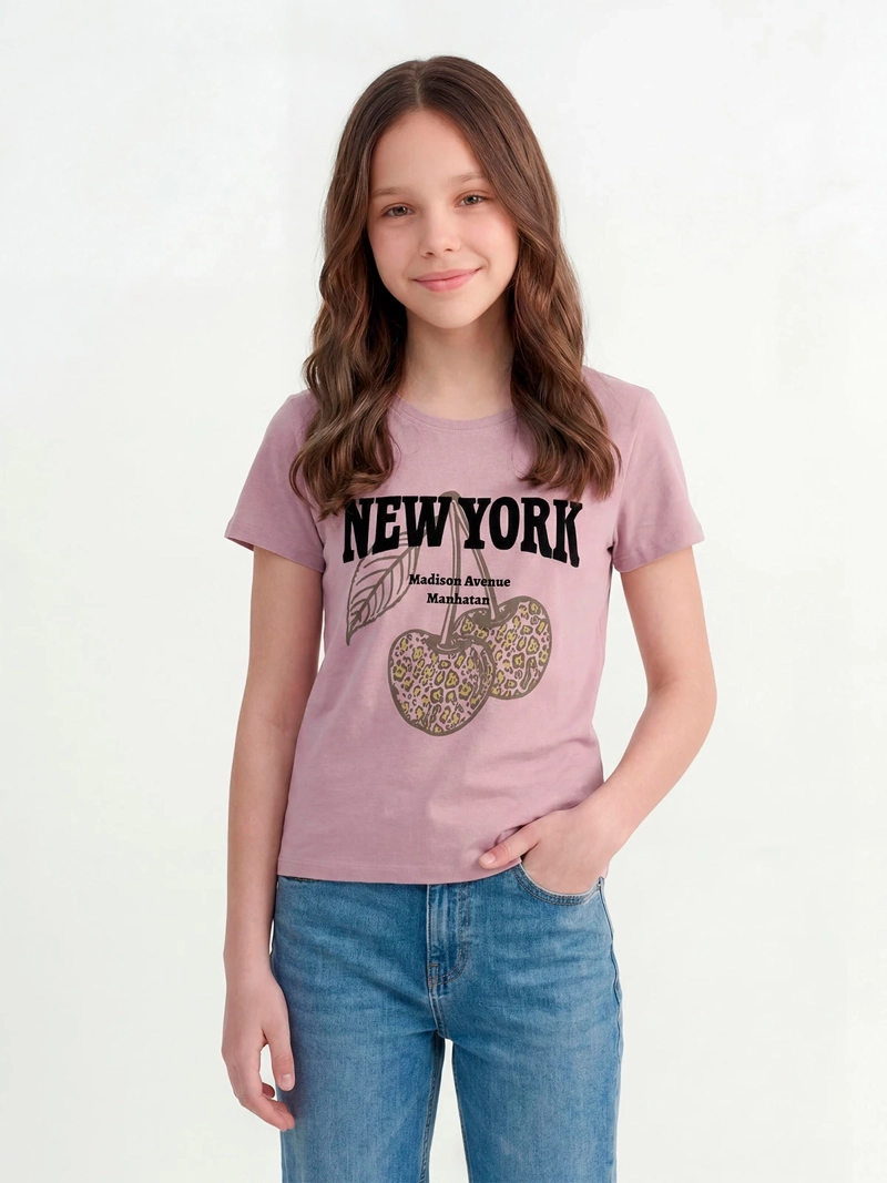 POLERA NIÑA INDEX TEEN ALGODÓN MANGA CORTA PRINT - 1