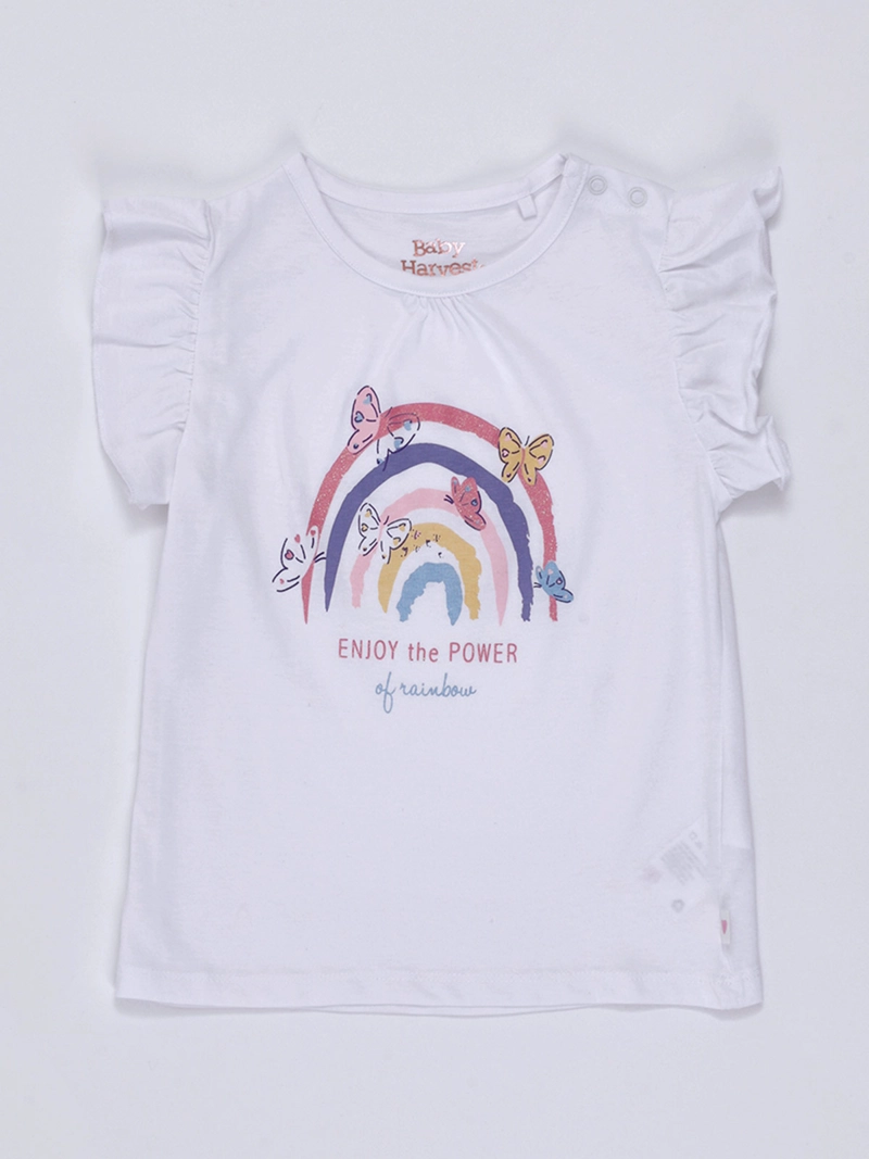 POLERA BEBÉ NIÑA BABY HARVEST MANGA CORTA ALGODÓN