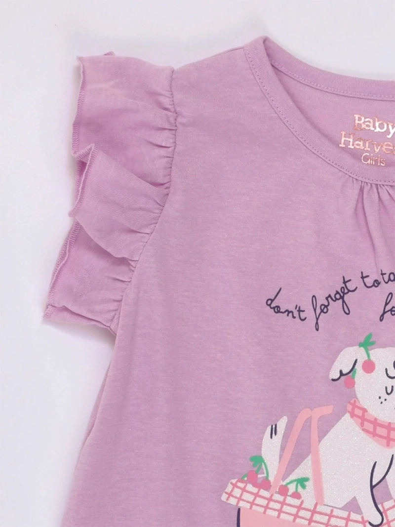 POLERA BEBÉ NIÑA BABY HARVEST MANGA CORTA ALGODÓN - 5