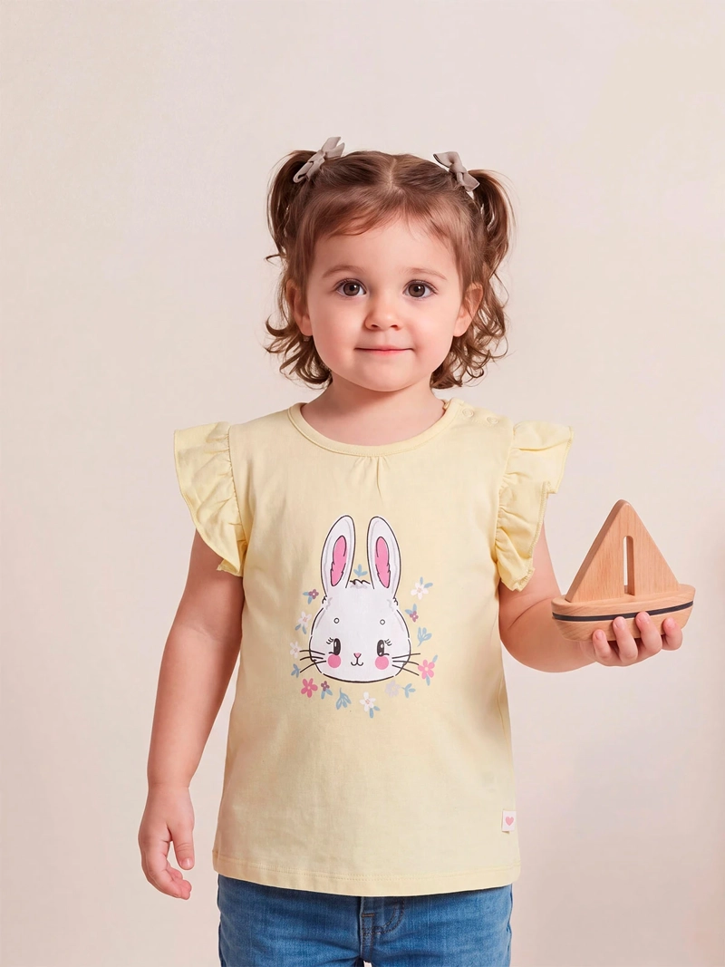 POLERA BEBÉ NIÑA BABY HARVEST MANGA CORTA ALGODÓN - 1