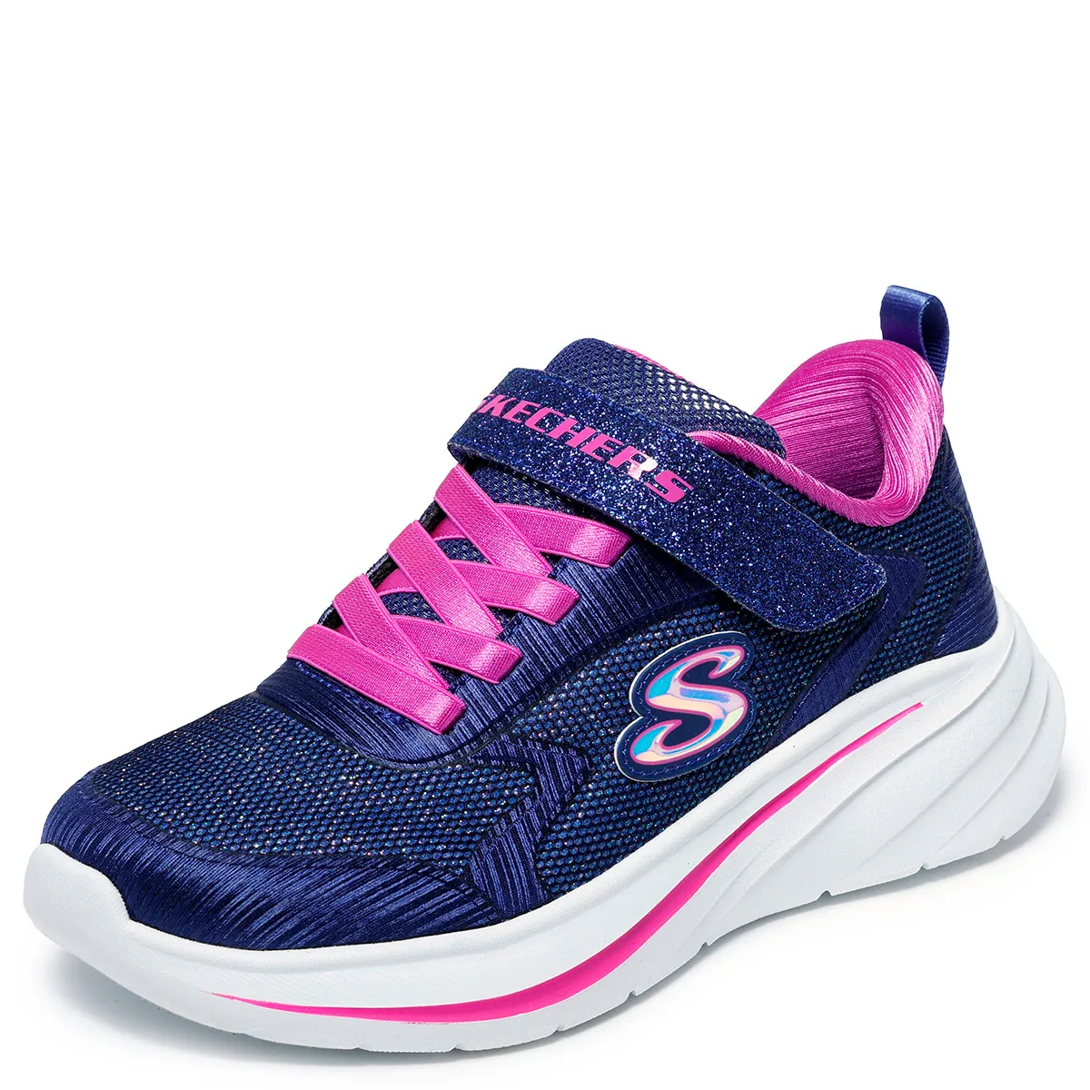 ZAPATILLAS NIÑA SKECHERS CASUALES AZUL MARINO WAVE 92 - 3