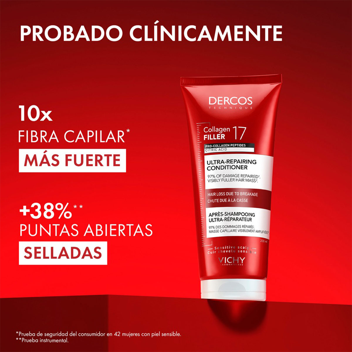 ACONDICIONADOR VICHY DERCOS COLLAGEN 17 FILLER ULTRA REPARADOR 200ML - 2