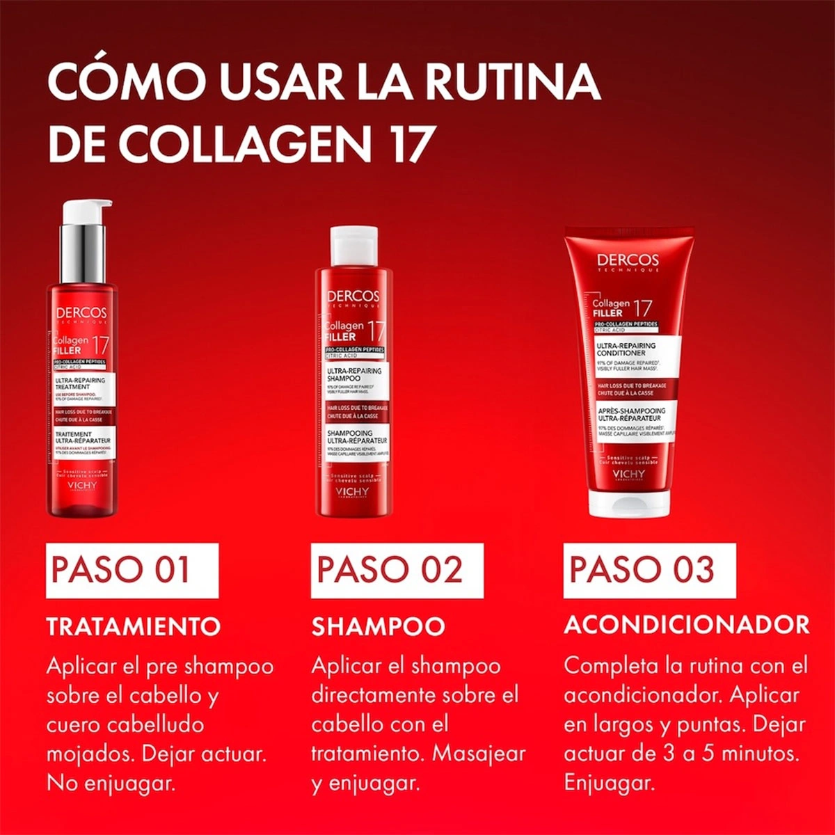 ACONDICIONADOR VICHY DERCOS COLLAGEN 17 FILLER ULTRA REPARADOR 200ML - 5