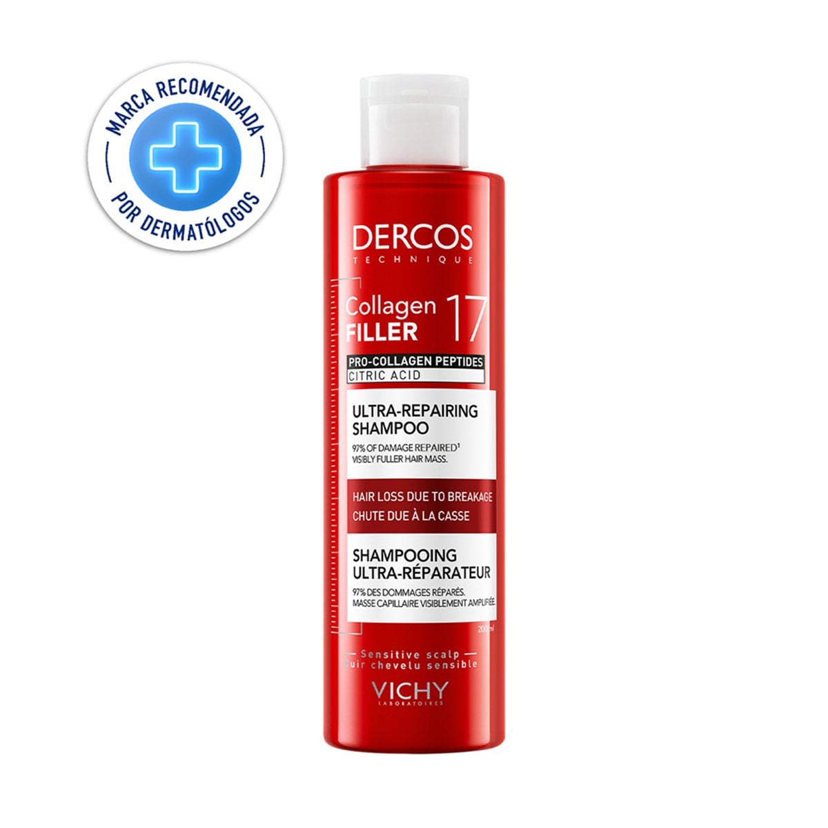 SHAMPOO VICHY DERCOS COLLAGEN 17 FILLER ULTRA REPARADOR 200ML - 1