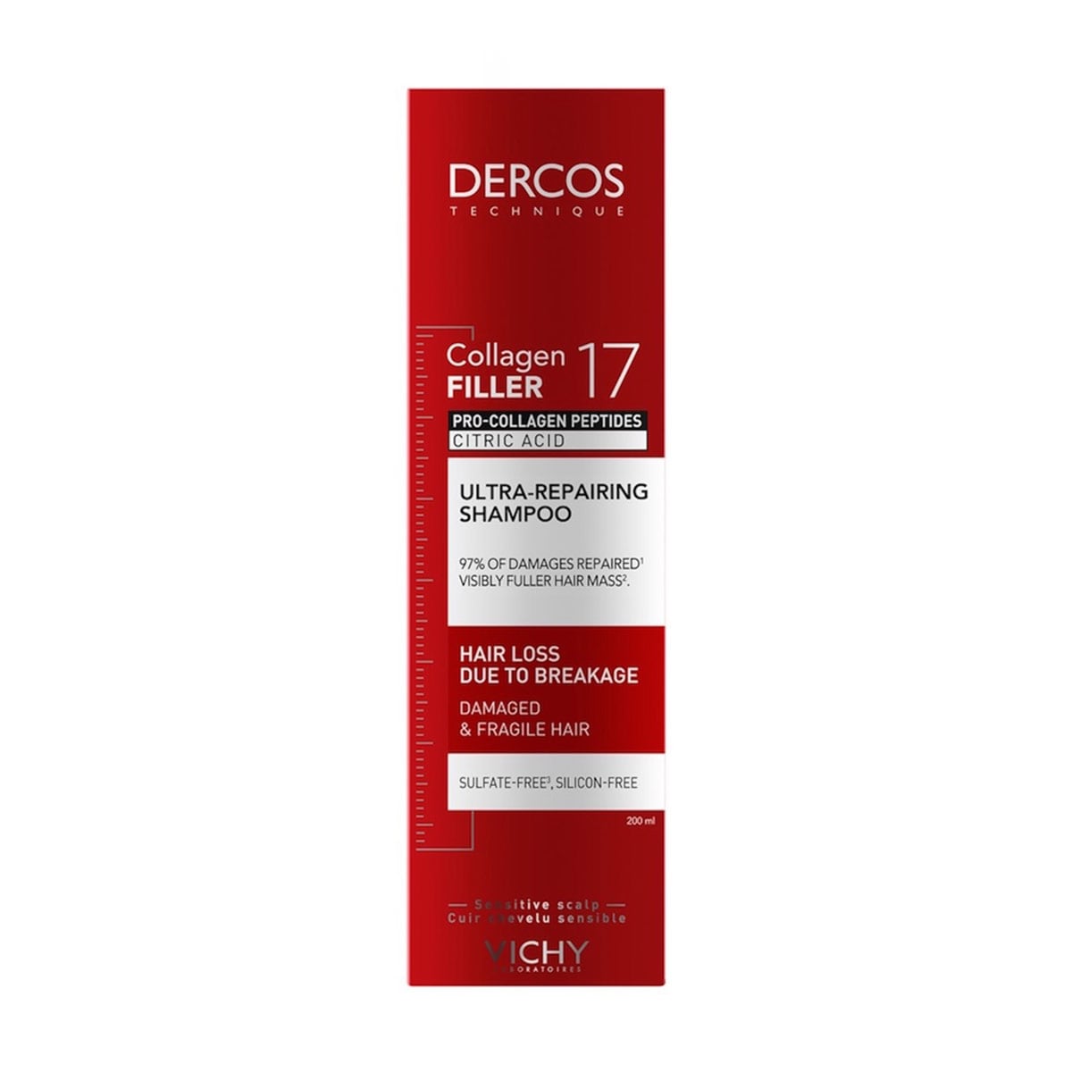 SHAMPOO VICHY DERCOS COLLAGEN 17 FILLER ULTRA REPARADOR 200ML - 2