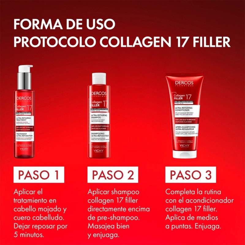 SHAMPOO VICHY DERCOS COLLAGEN 17 FILLER ULTRA REPARADOR 200ML - 7