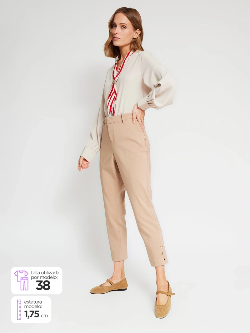 PANTALÓN MUJER CACHAREL ALGODÓN  - 1