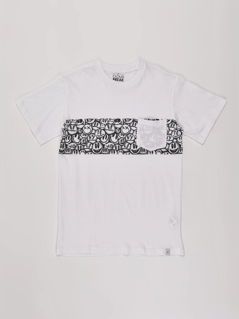 POLERA NIÑO CLOUDBREAK MANGA CORTA ALGODÓN DISEÑO ESTAMPADO
