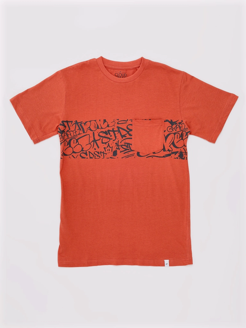 POLERA NIÑO CLOUDBREAK MANGA CORTA ALGODÓN DISEÑO ESTAMPADO
