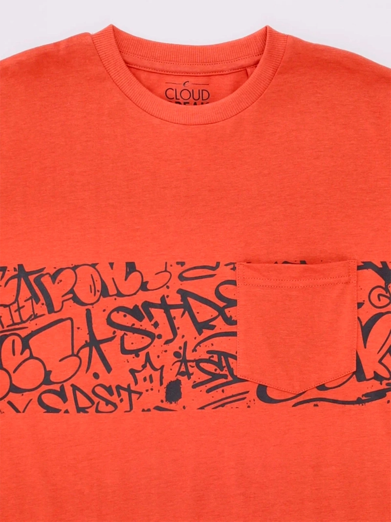 POLERA NIÑO CLOUDBREAK MANGA CORTA ALGODÓN DISEÑO ESTAMPADO - 5