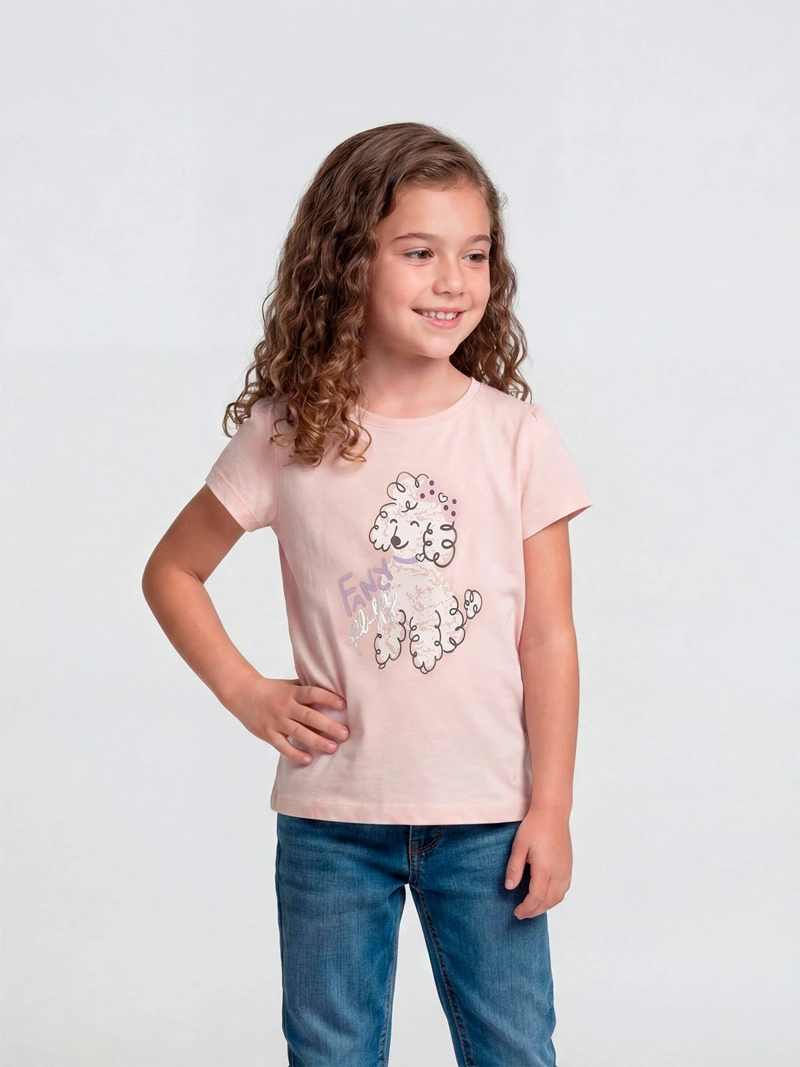 POLERA NIÑA HARVEST ALGODÓN MANGA CORTA PRINT - 1
