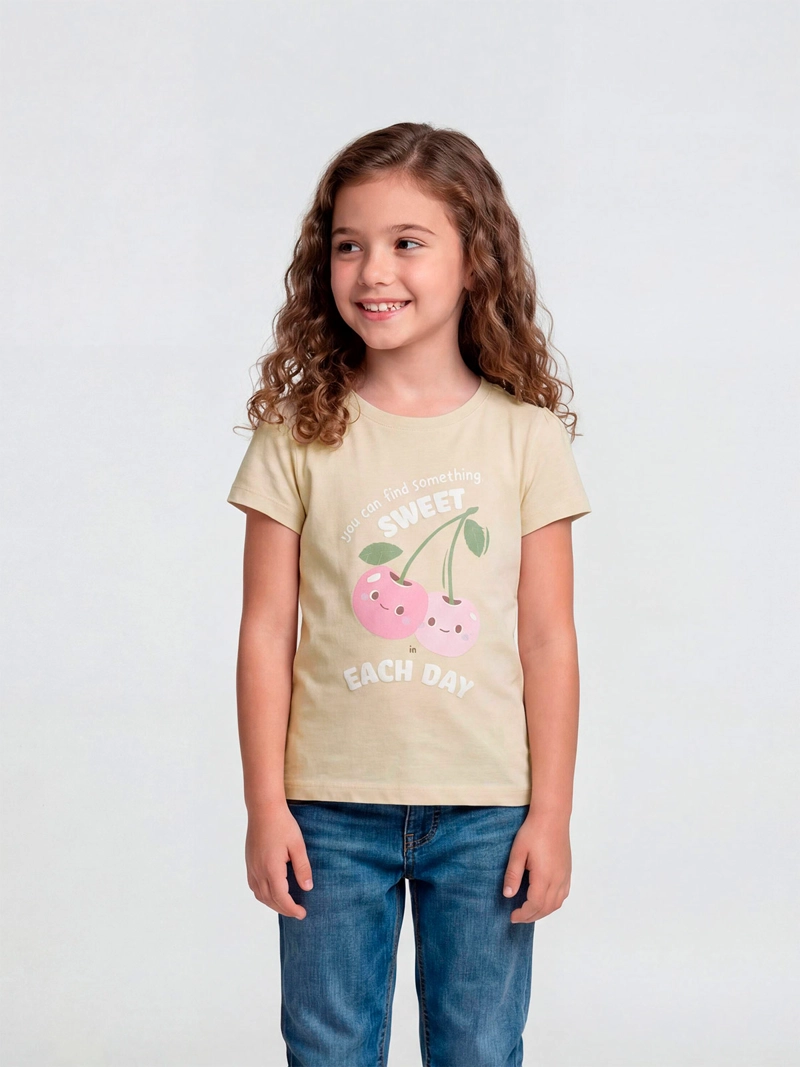 POLERA NIÑA HARVEST ALGODÓN MANGA CORTA PRINT