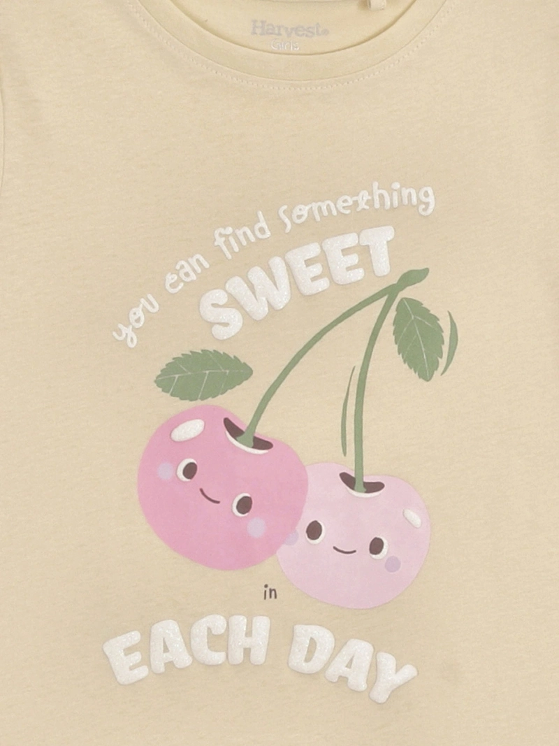POLERA NIÑA HARVEST ALGODÓN MANGA CORTA PRINT - 5