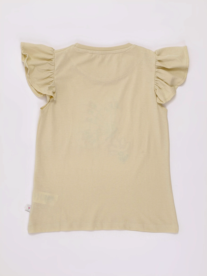 POLERA NIÑA HARVEST MANGA CORTA APLICACIÓN CÓRDON ALGODÓN - 2