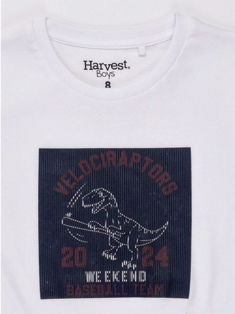 POLERA NIÑO HARVEST MANGA CORTA ALGODÓN - 4